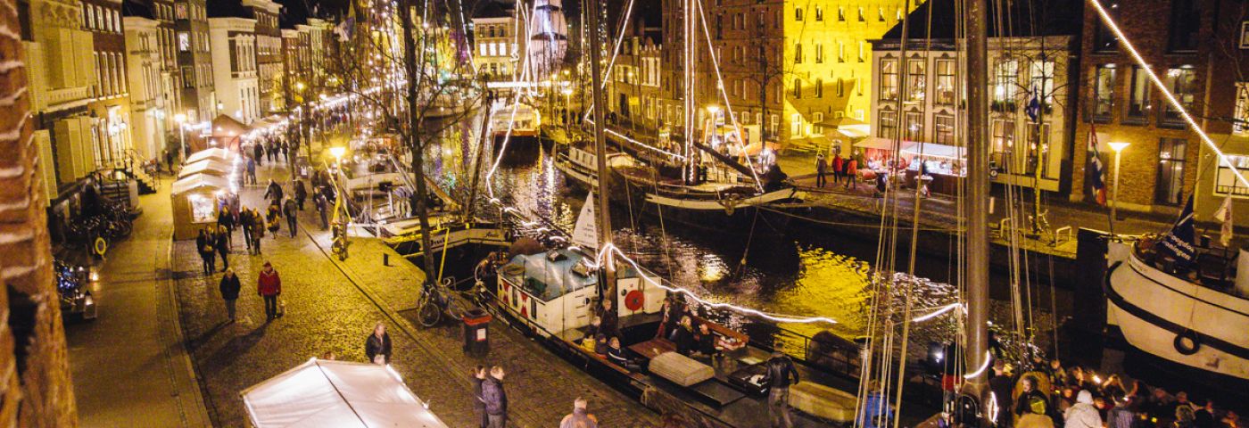 Historische handelsschepen in Groningen