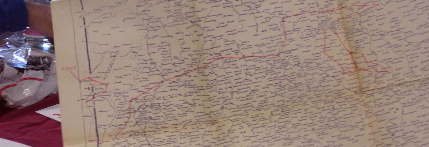 <p>De route van Spreefurt (Uhyst) in het oosten van Duitsland tot aan Amsterdam, die een ex-krijgsgevangene aflegde in 1945. - Foto: De Verhalen van Groningen</p>
