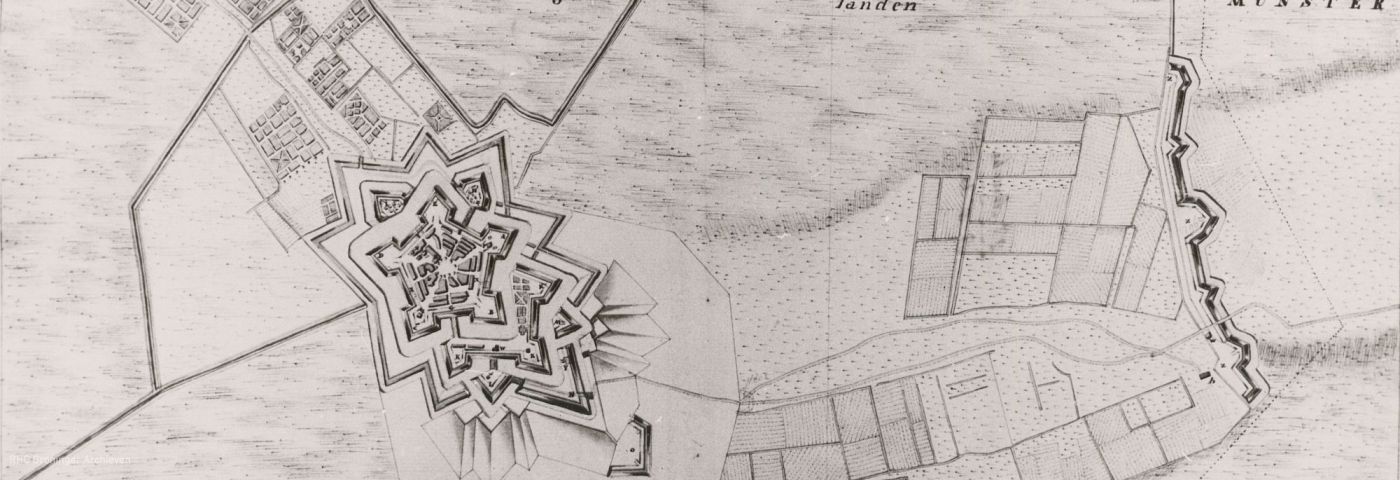 <p>Plan van Bourtange, 1776. - Kaart: G. Overdiep, collectie Groninger Archieven</p>
