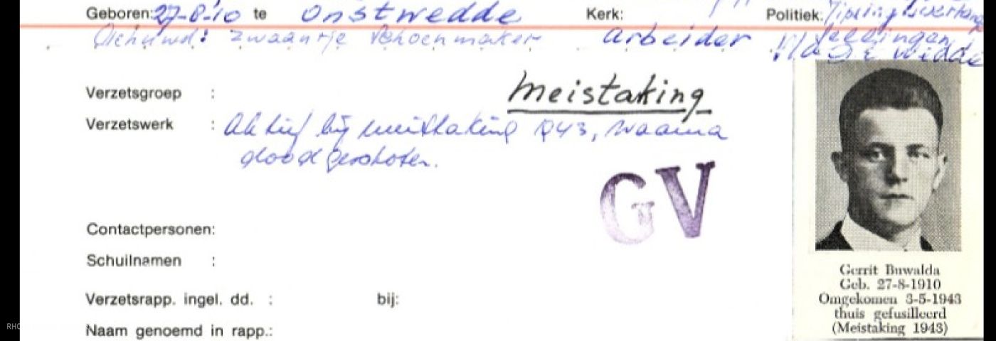 Gerrit Buwalda gefusilleerd