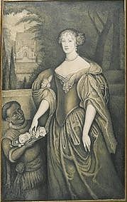 <p>Anna van Ewsum met slaaf. - Collectie gemeente Leek (8880)</p>
