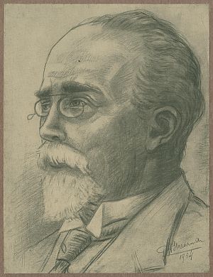 Geert Teis (1864-1945. - Tekening: via toneelvereniging Udi