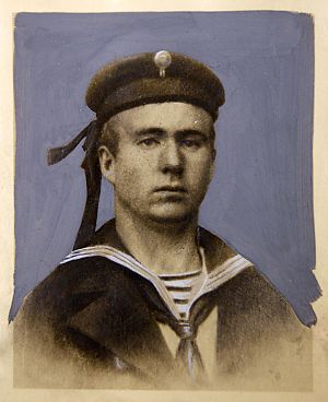 Marten Toonder als matroos van de Koninklijke Marine, 1899. Foto archief Eiso Toonder