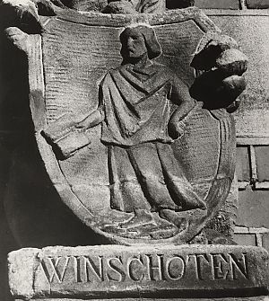 <p>Sint Vitus in het wapen van Winschoten. - Foto: CHC Oldambt (5-1275)</p>
