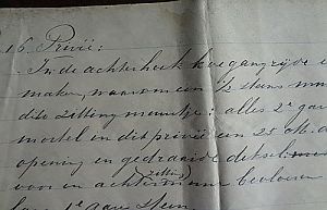 <p>Instructies voor het aanleggen van het &#39;priv&eacute;e&#39;. - Collectie fam. Wilzing</p>
