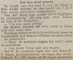 <p>Nieuwsblad van het Noorden, 11 december 1910</p>
