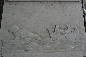 <p>Robbenjagers in Westernieland. - Foto: Stichting Oude Groninger Kerken</p>
