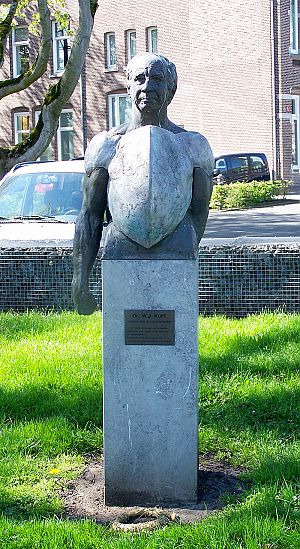 <p>Buste van Willem Kolff in Kampen. - Foto Wikimedia Commons</p>
