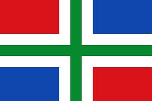 De vlag van de provincie Groningen.