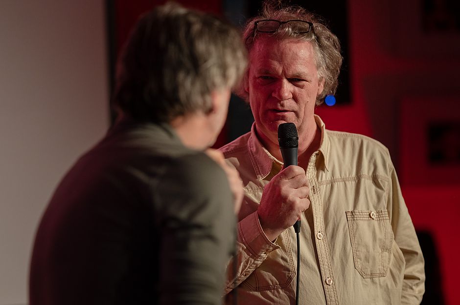 <p>Bert Hadders met Rink Oosting. Foto: Joost Nuijten</p>
