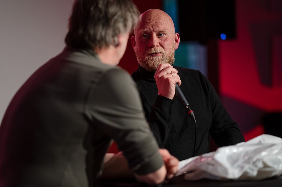 <p>Bert Hadders (l) met Peter Beishuizen. Foto: Joost Nuijten</p>
