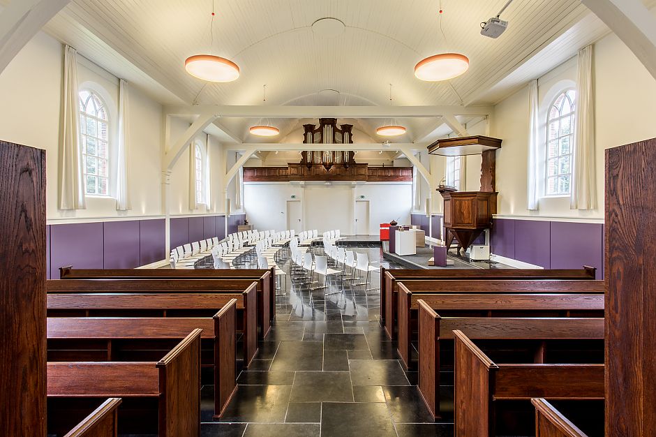 <p>Het geheel vernieuwde interieur van de multifunctionele Semsstraatkerk. &ndash; Foto: Stichting Vrienden van de Semsstraatkerk</p>
