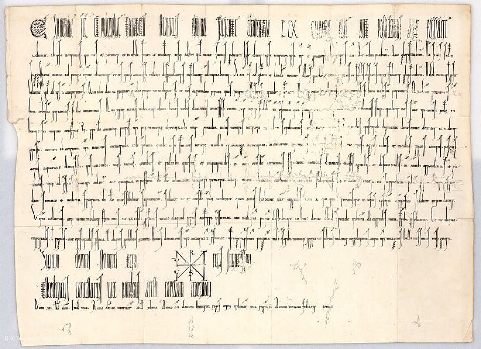 Akte van schenking van bezittingen en rechten in Groningen door koning Hendrik III aan de kerk van Utrecht, 1040, afschrift, RHC Groninger Archieven (1759-93)
