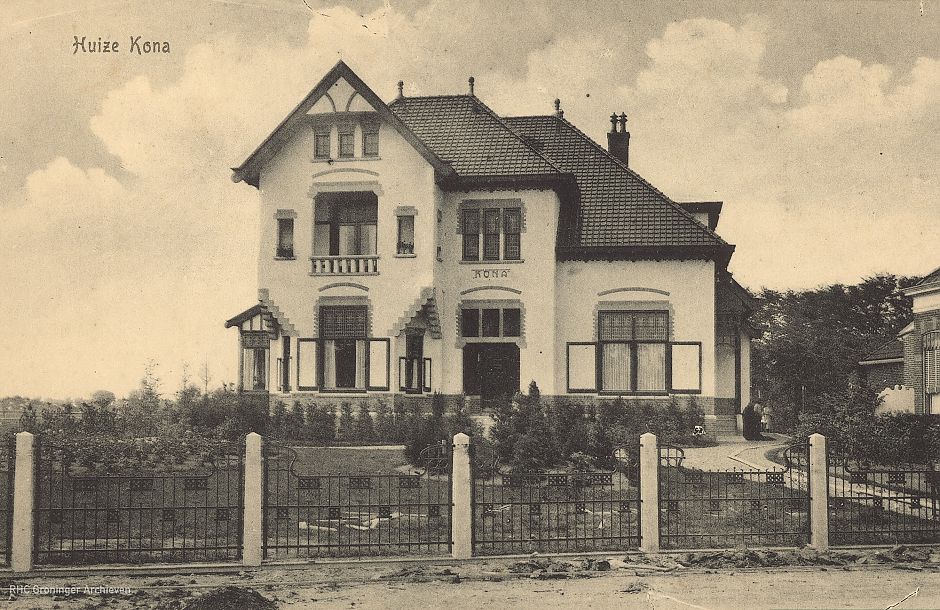 <p>Huize Kona in Usquert, ca. 1918. - Foto: Collectie Groninger Archieven</p>
