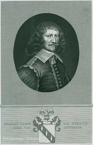Adriaan Clant, gravure, ca. 1850, RHC Groninger Archieven (1536-4135)