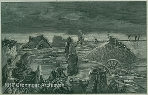 'De overstroming in Nederland', prent, 1877, RHC Groninger Archieven (1536-4558)