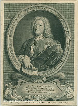 Johannes Bernoulli, gravure, 1743, RHC Groninger Archieven (1536-4108)