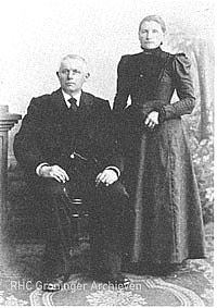 Jan Poppes Hommes en zijn tweede vrouw Pieterke Winter.