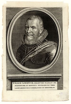 Willem Lodewijk, graaf van Nassau, gravure, ca. 1640, RHC Groninger Archieven (1536-3010)