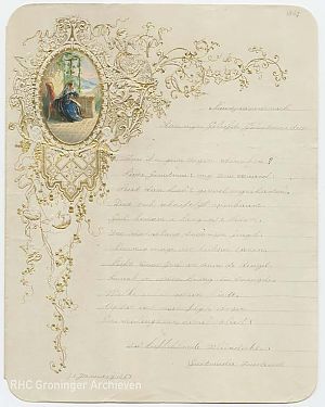 Nieuwjaarswens van Geertruida Zuidema aan haar grootmoeder (1867)  - Collectie RHC Groninger Archieven (2476-50).