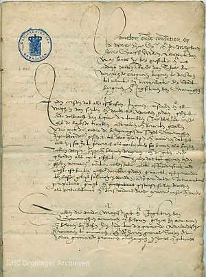 Traktaat van Reductie, 1594, RHC Groninger Archieven (1605-488)
