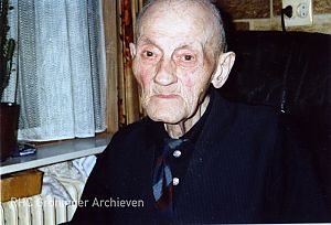Jan Boon, 'Ventje Jan', in 1996 op 94-jarige leeftijd. - Foto: familie Boon